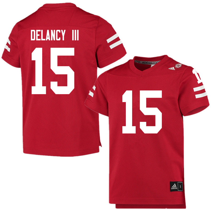 Men #15 Ronald Delancy III Nebraska Cornhuskers College Football Jerseys Sale-Scarlet